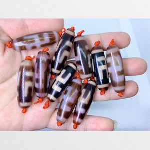 Tổng hợp đá dzi chữ vạn swastika hàng C với chu sa ở tất cả các viên size ngắn dễ mix chất đẹp