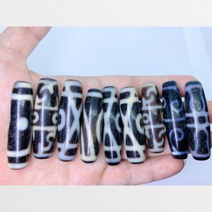 Tổng hợp đá dzi hàng B chất mã não già xám đen gồm 1 mắt 2 mắt 3 mắt rồng kim cang dorje