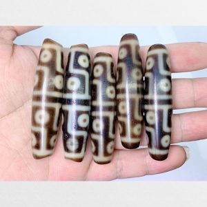 Tổng hợp đá dzi thiên châu 12 mắt hàng B chất ivory vàng nâu đẹp size to