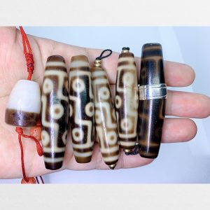 Tổng hợp dzi 9 mắt đẹp hàng B - 1 viên 9 mắt A vỡ - 1 viên chong dzi cổ đại đã lên chu sa