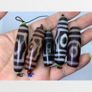 5 viên dzi bead hàng A+ thân ngọc chất đá mã não già chọn lọc hàng đẹp chất lượng