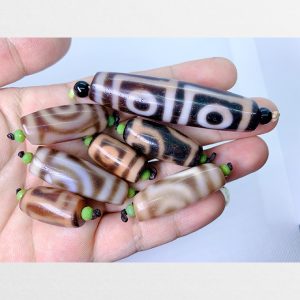 7 viên Dzi bead thân ngọc hàng A AVIP chất lượng đẹp đặc biệt viên 4 mắt thân ngọc bigsize cực hiếm