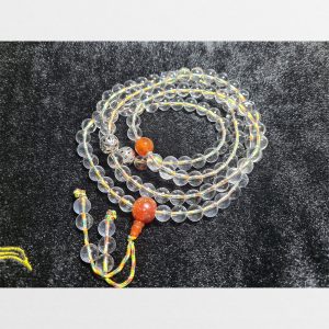 Chuỗi tràng hạt 108 thủy tinh nước 8mm đã mix với dây ngũ sắc