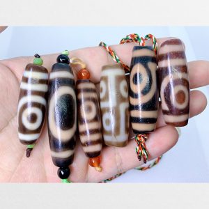 Tổng hợp 6 viên đá dzi thiên châu Tây Tạng A A+ VIP A thân mã não ngọc chất lượng cao nhất