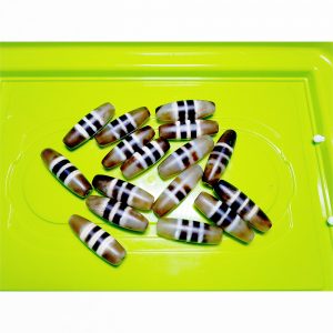 Tổng hợp chong dzi bead 3 sọc trắng giá rẻ cỡ nhỏ