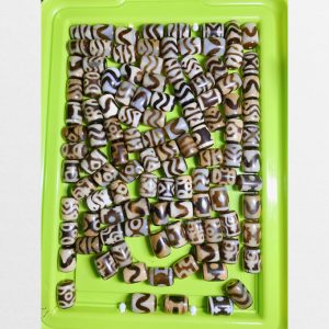 Tổng hợp dzi bead trụ ngắn hàng rẻ chất mã não non nhiều vân đặc sắc mix vòng