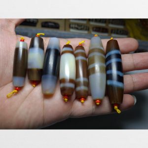 7 viên chong dzi bead same old với chất cổ của phôi đá chất lượng