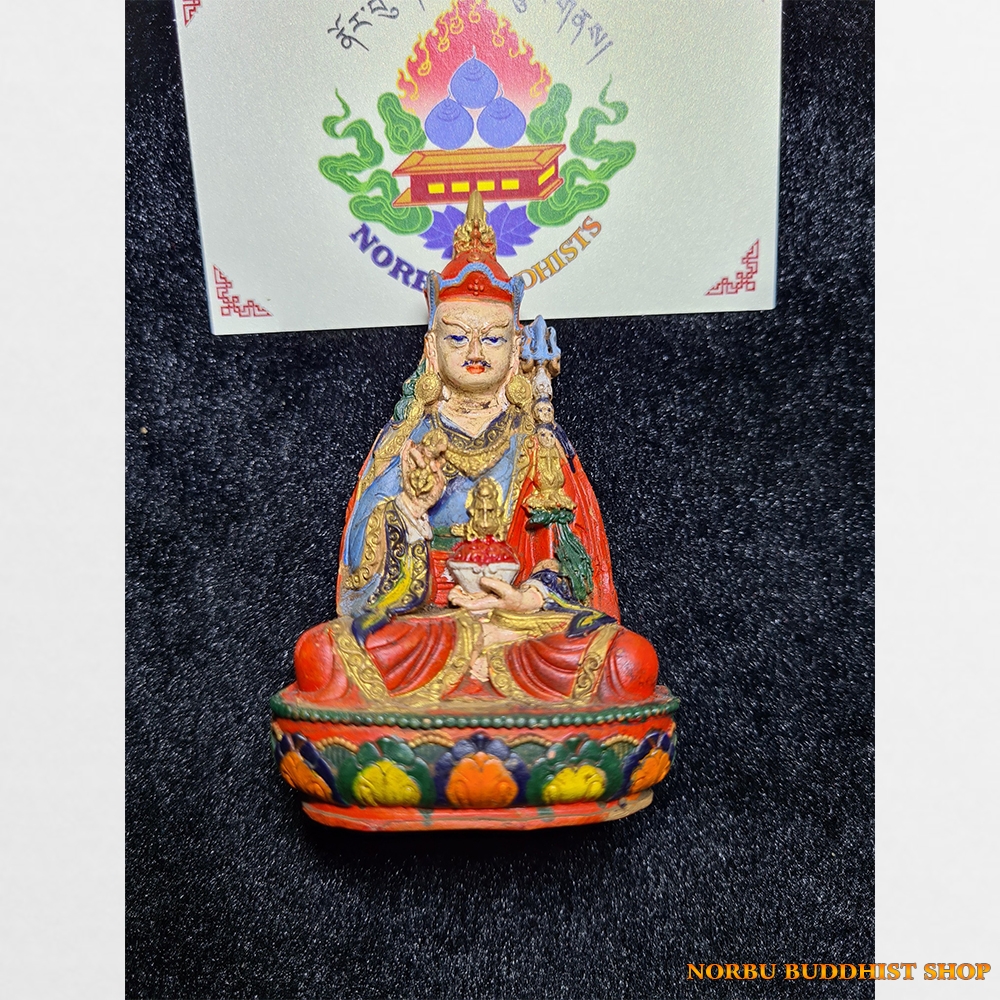 Tượng đất Guru Dewa antique Tibet - hiếm độc bản đã được yểm đồ trong tượng
