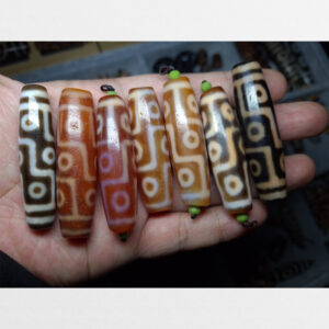 7 viên đá dzi bead 9 mắt thân ngọc hàng A đến AVIP chất đẹp tuyển chọn