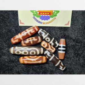 8 viên đá dzi bead chất đẹp thân ngọc với nhiều vân mới độc lạ hiếm gặp