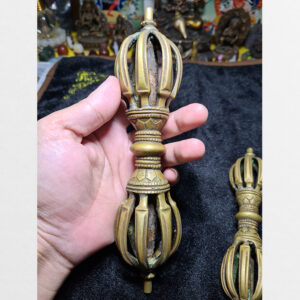 Chày kim cương 9 chấu cỡ siêu lớn hàng đồng Tây Tạng Tibet mới