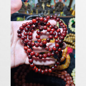 Chuỗi hạt xương trâu yak đỏ sẫm 108 từ Tibet