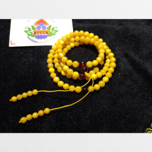 Chuỗi hổ phách mật ong vàng đẹp từ Tibet 7mm đã mix chất hổ phách thơm