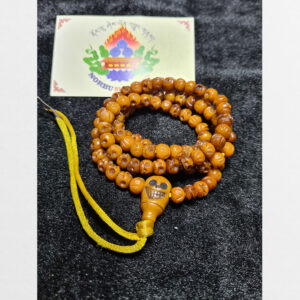 Chuỗi xương yak khắc sọ người hàng antique đã lên màu nâu đậm đẹp