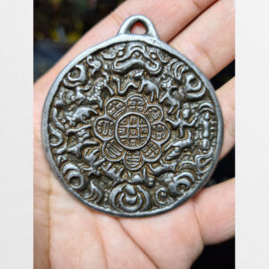 Cửu cung Văn Thù Bát Quái Melong cỡ lớn nền đen antique 12