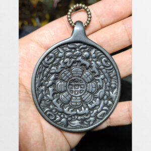 Cửu cung Văn Thù Bát Quái Melong cỡ lớn nền đen antique 13