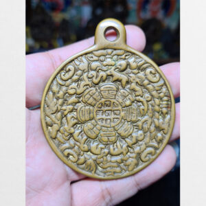 Cửu cung Văn Thù Bát Quái Melong cỡ lớn nền vàng antique 14