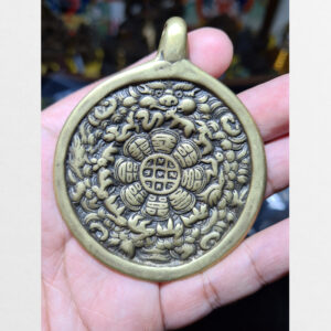 Cửu cung Văn Thù Bát Quái Melong cỡ lớn nền vàng antique 15