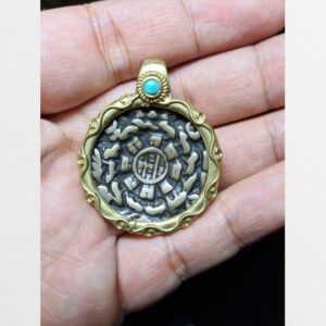 Cửu cung Văn Thù Bát Quái Melong cỡ nhỏ bọc đồng 06