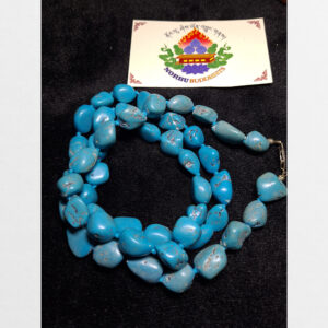 Chuỗi turquoise lam ngọc thiên nhiên hạt tự nhiên chưa mài