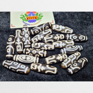 Tổng hợp đá dzi bead vân trắng phong hóa mạnh mẽ nhiều vân đẹp