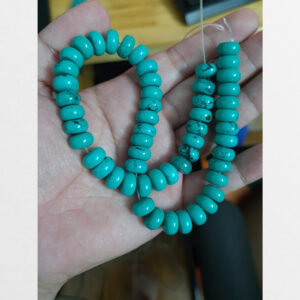 Chuỗi lam ngọc turquoise hạt bánh xe dẹt để mix vòng