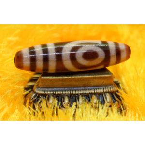 Dzi bead 2 mắt bigsize chu sa đặc biệt A 35