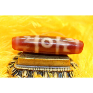 Dzi bead 2 mắt rồng thân ngọc A 109