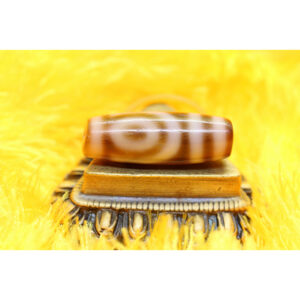 Dzi bead 2 mắt thân ngọc A 87