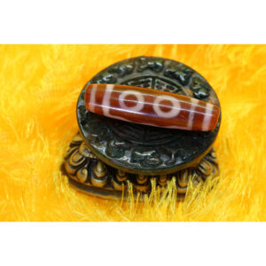 Dzi bead 5 mắt thân ngọc A 125