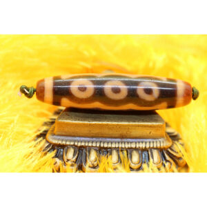 Dzi bead 5 mắt vân cam A 95