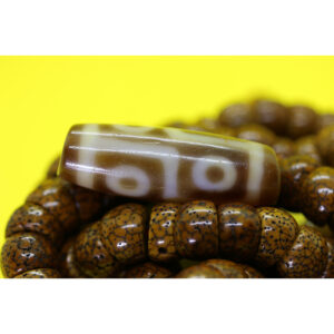 Dzi bead 6 mắt thân ngọc A+