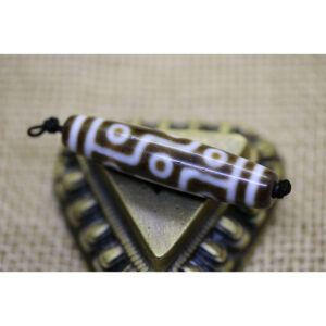 Dzi bead 9 mắt chu sa hiếm gặp A+ 137