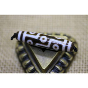 Dzi bead 9 mắt chu sa hiếm gặp A+ 138