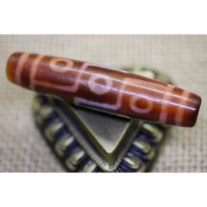 Dzi bead 9 mắt thân ngọc bigisze chất già A+ 129