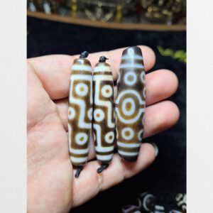 Dzi bead 9 mắt và 15 mắt hàng A+ chất đẹp chu sa tuyển chọn phôi đá hiếm gặp