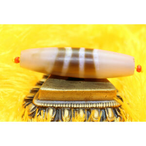 Dzi bead chong dzi 4 sọc thân trắng same old 61