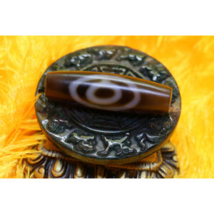 Old dzi bead chong dzi - dzi cổ thiên địa đôi hàng chong dzi 66