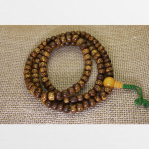 Chuỗi 108 bồ đề tinh nguyệt vàng tự nhiên mài trụ chất đẹp Antique