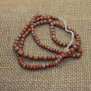 Chuỗi lưu li men màu cam chất đẹp từ Tây Tạng