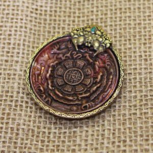 Cửu cung bọc đồng Antique màu đỏ huyết sưu tầm độc lạ