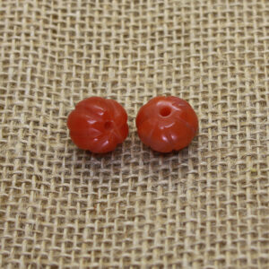 Mã não nam hồng 2 viên bí ngô chất đẹp sưu tầm