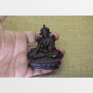 Tượng đồng mini ngài Tara trắng Nepal