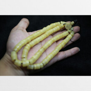 Chuỗi hạt 108 xương yak cỡ lớn trụ dẹt trắng ngà