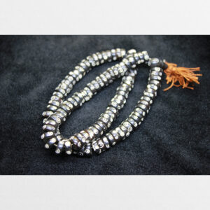 Chuỗi hạt 108 xương yak dẹt hoa văn đen trắng