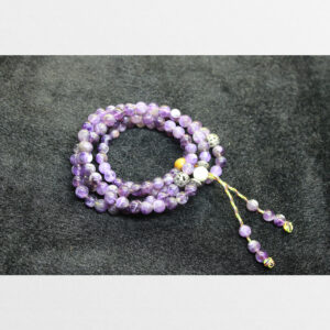 Chuỗi hạt thạch anh tím 108 mix charm