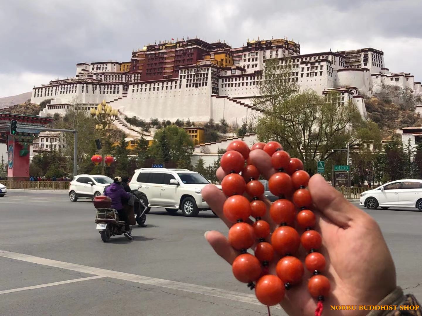 Dây đá mã não nam hồng nguyên bản size lớn từ Lhasa Tibet hiếm gặp 2
