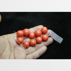 San hô đỏ 10 hạt tròn rời kèm kiểm định