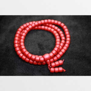 Tràng hạt 108 lưu li đỏ trụ nhỏ chất đẹp