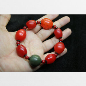 Vòng tay lưu li đỏ cổ hạt bigsize hiếm gặp giá trị sưu tầm cao